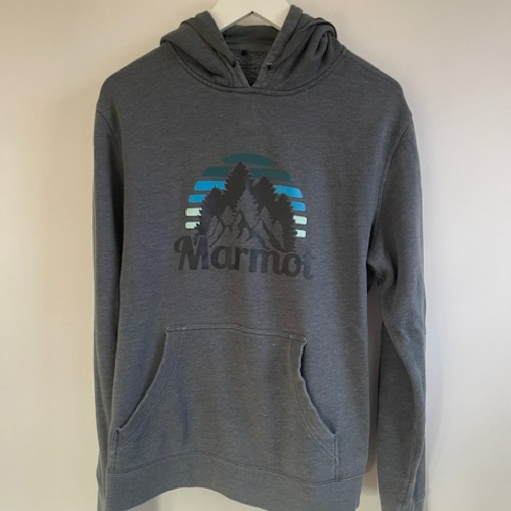 Marmot Hoodie Mens Medium Gray pullover